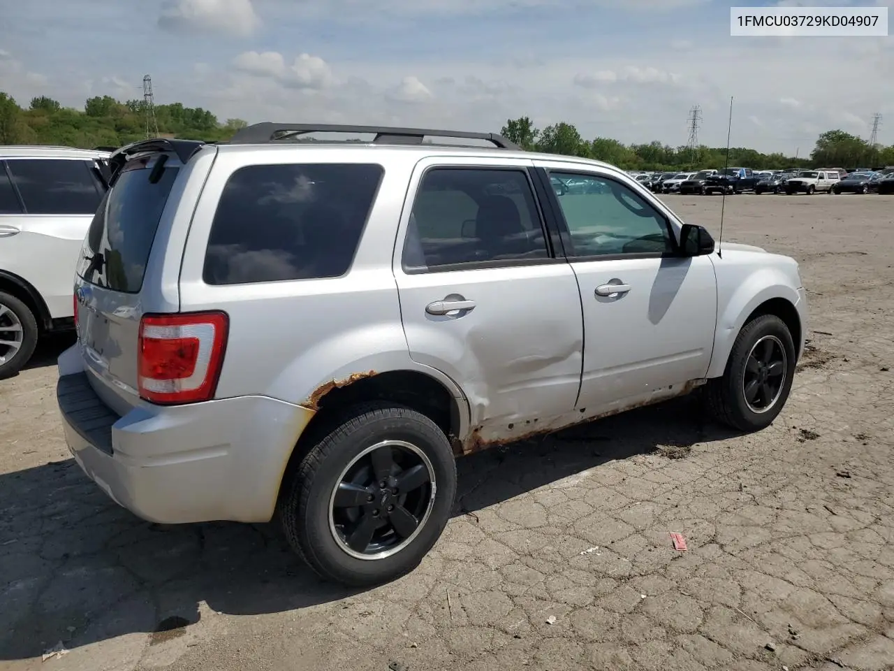 2009 Ford Escape Xlt VIN: 1FMCU03729KD04907 Lot: 56652435