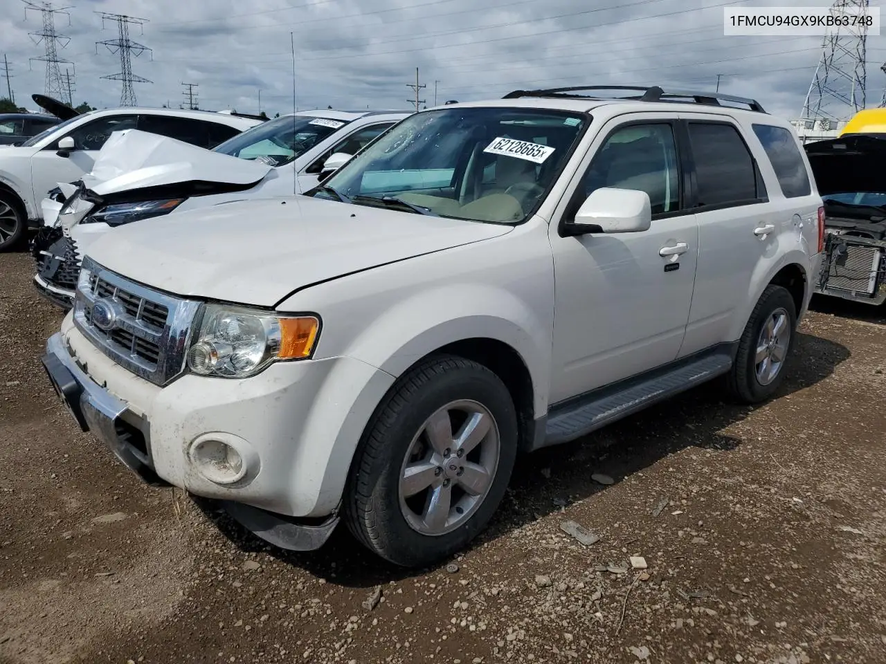2009 Ford Escape Limited VIN: 1FMCU94GX9KB63748 Lot: 62128665