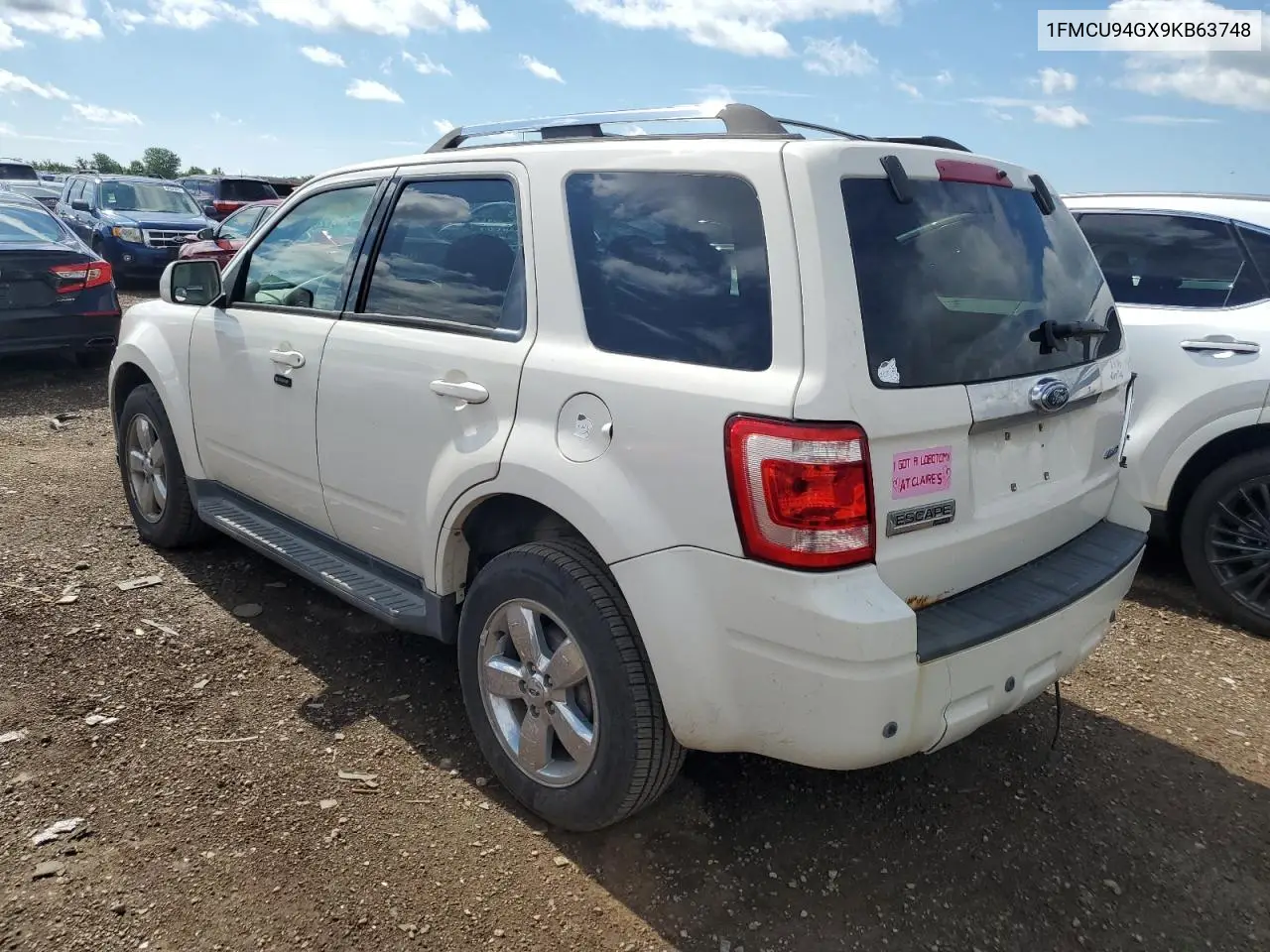 2009 Ford Escape Limited VIN: 1FMCU94GX9KB63748 Lot: 62128665