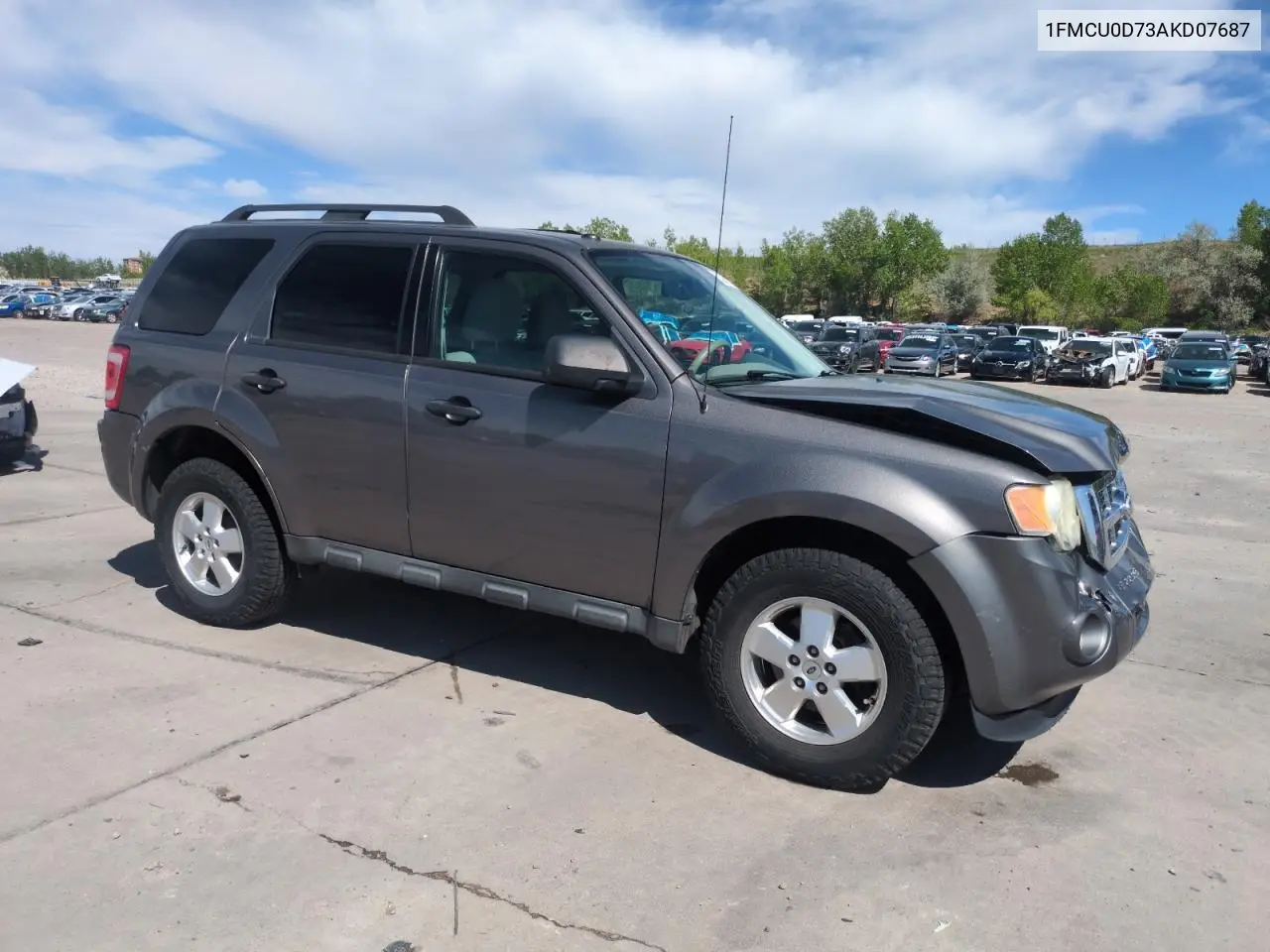 2010 Ford Escape Xlt VIN: 1FMCU0D73AKD07687 Lot: 56988525