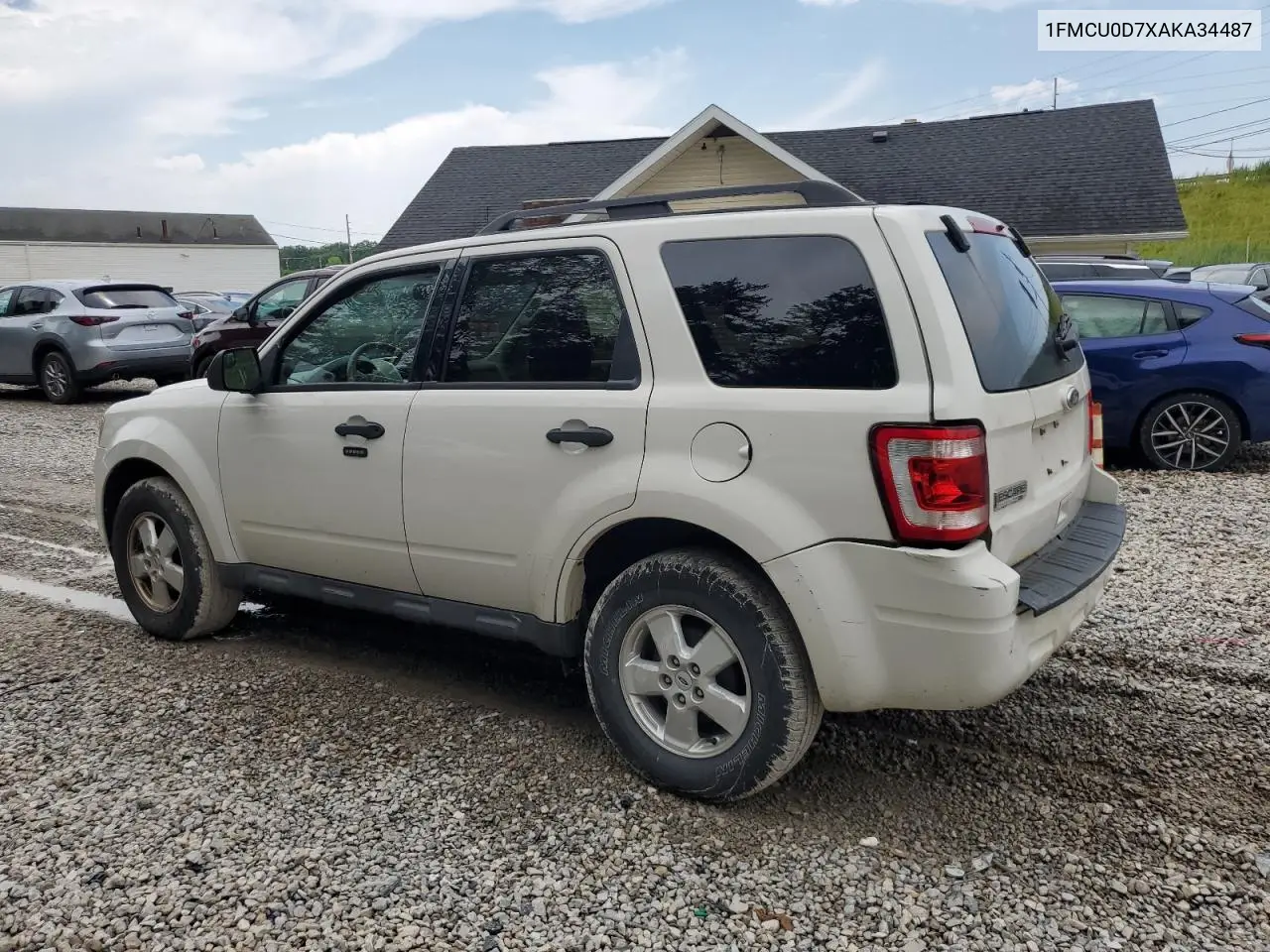 2010 Ford Escape Xlt VIN: 1FMCU0D7XAKA34487 Lot: 62850865