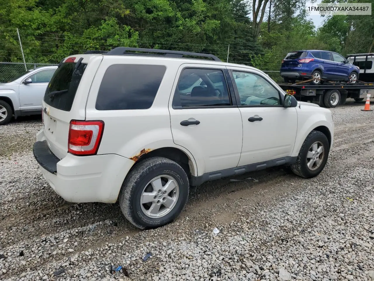 2010 Ford Escape Xlt VIN: 1FMCU0D7XAKA34487 Lot: 62850865
