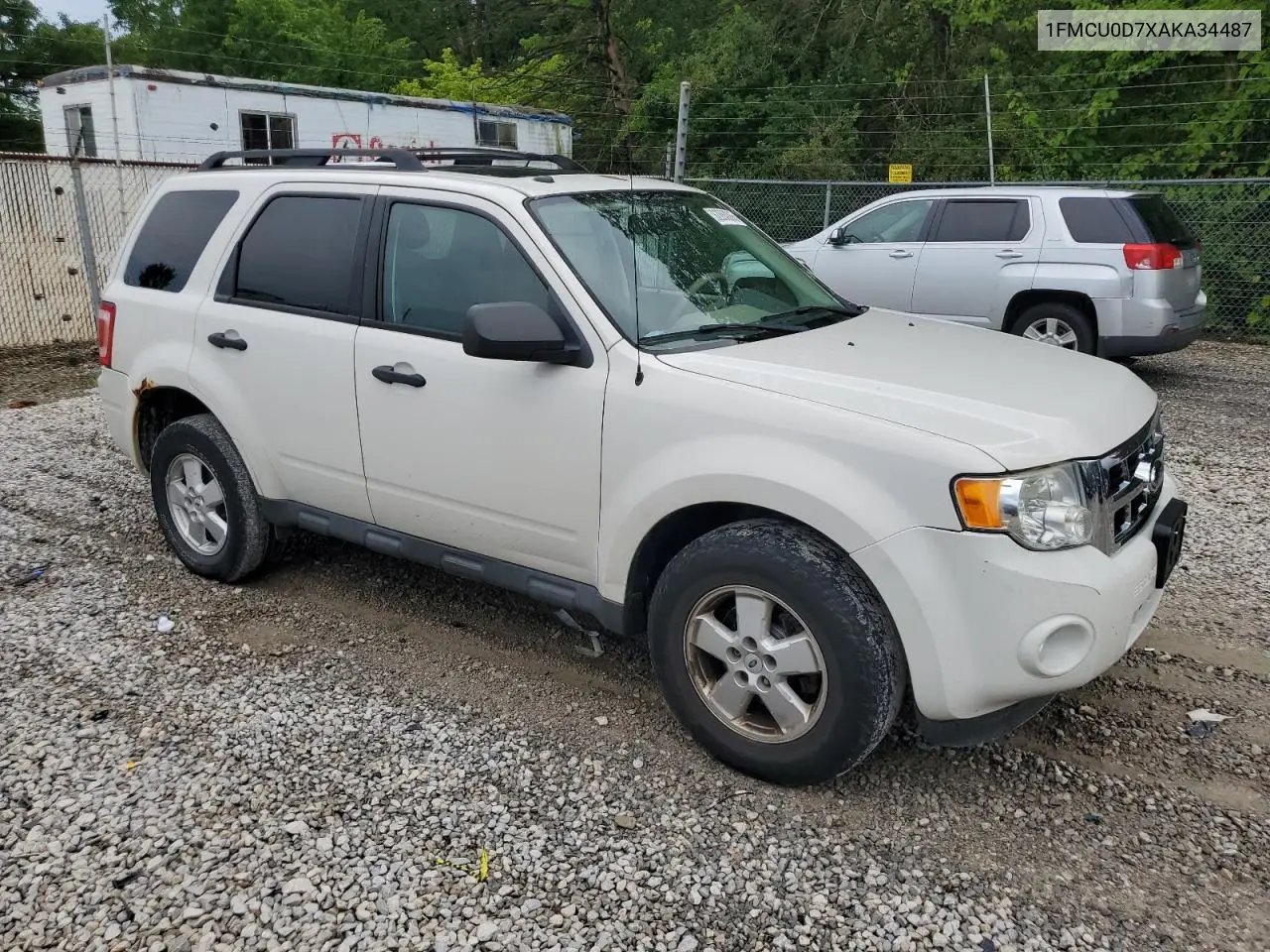 2010 Ford Escape Xlt VIN: 1FMCU0D7XAKA34487 Lot: 62850865