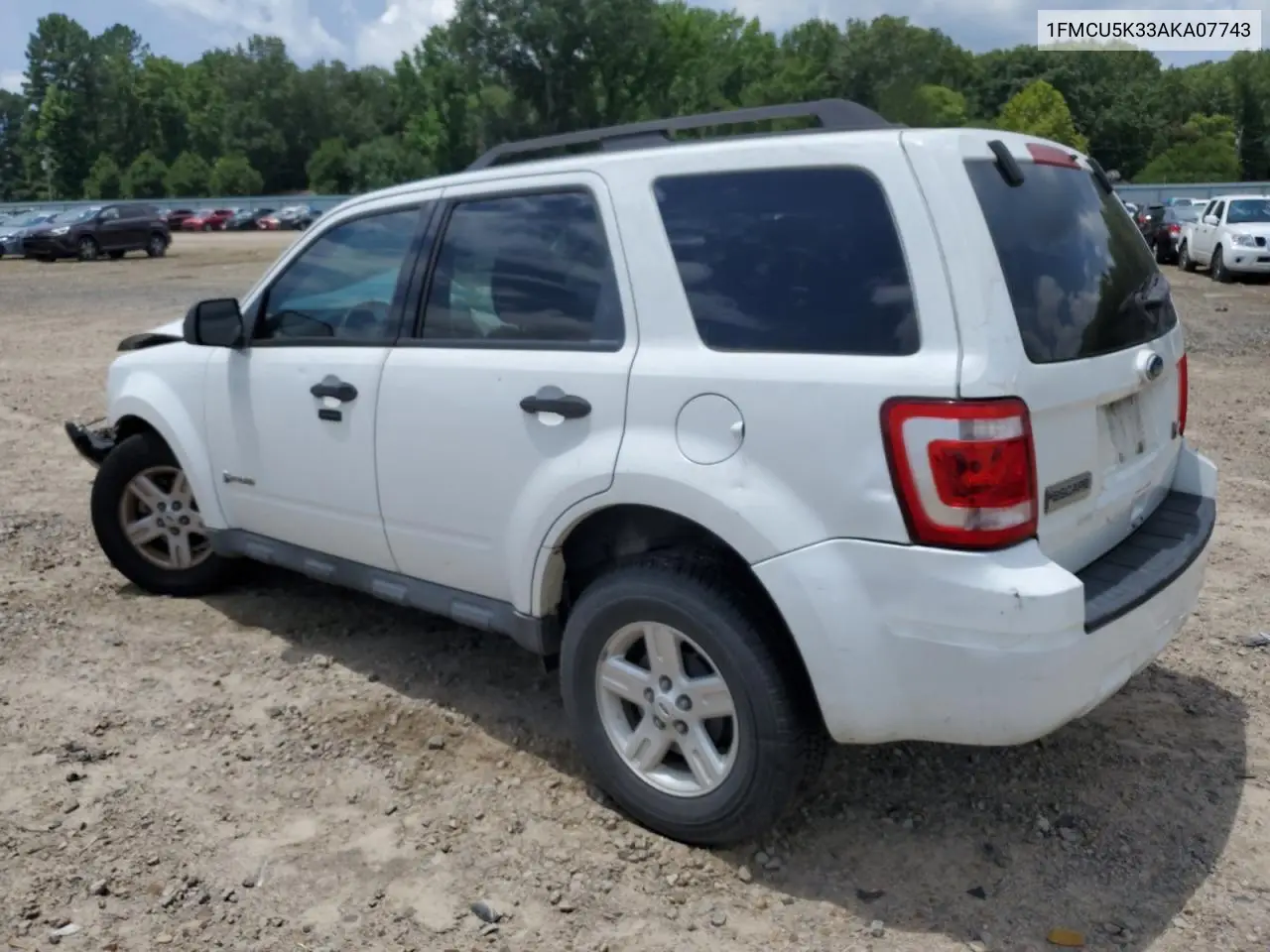 2010 Ford Escape Hybrid VIN: 1FMCU5K33AKA07743 Lot: 63009965