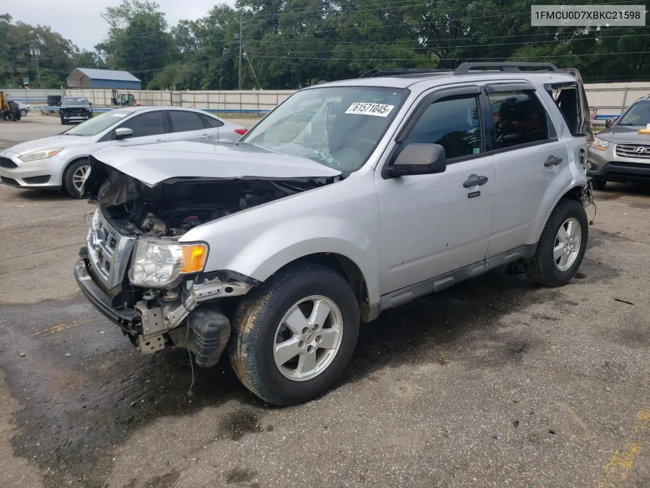 2011 Ford Escape Xlt VIN: 1FMCU0D7XBKC21598 Lot: 61571045