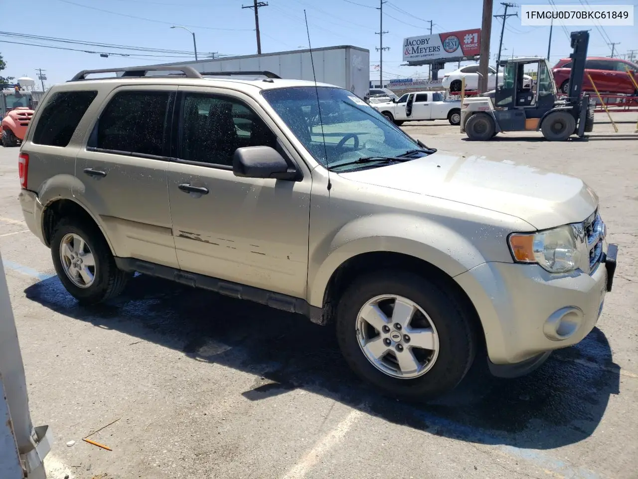 2011 Ford Escape Xlt VIN: 1FMCU0D70BKC61849 Lot: 63045095