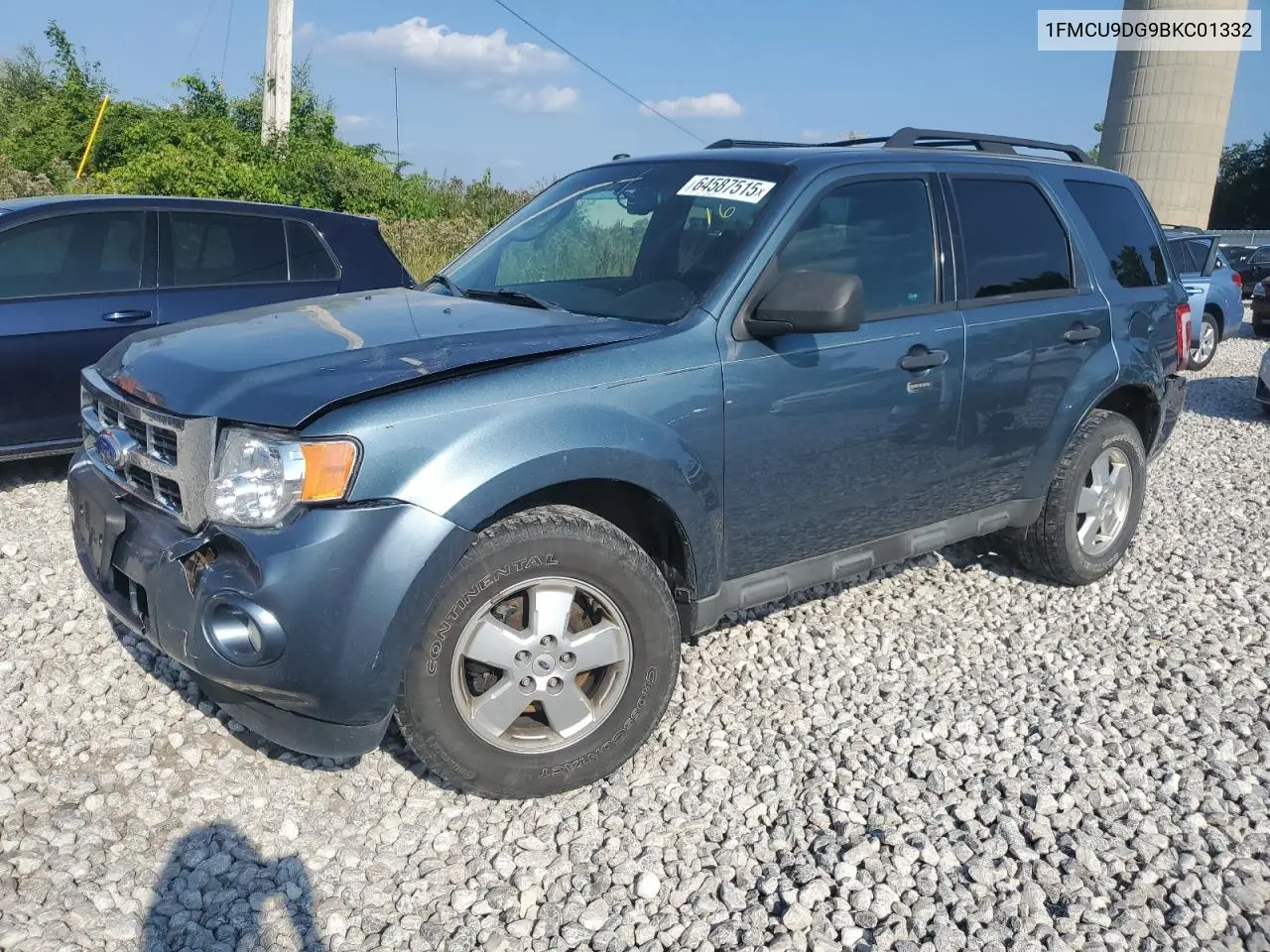 2011 Ford Escape Xlt VIN: 1FMCU9DG9BKC01332 Lot: 64587515