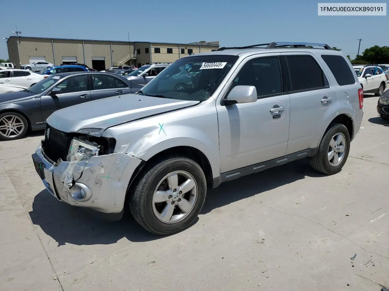 1fmcu0egxckb90191 1FMCU0EGXCKB90191 2012 Ford Escape Limited