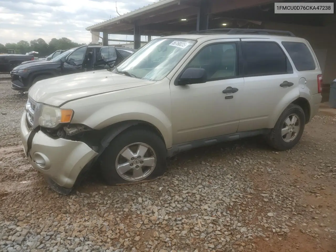 2012 Ford Escape Xlt VIN: 1FMCU0D76CKA47238 Lot: 56760035