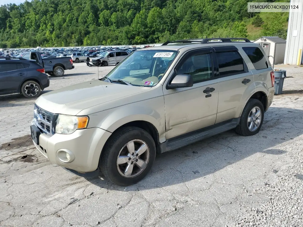 2012 Ford Escape Xlt VIN: 1FMCU9D74CKB01124 Lot: 61617345