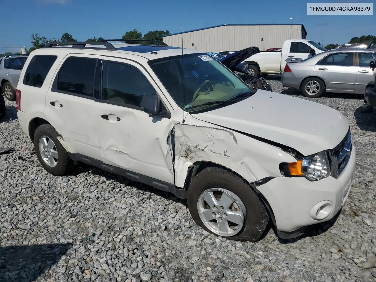 2012 Ford Escape Xlt VIN: 1FMCU0D74CKA98379 Lot: 62271615