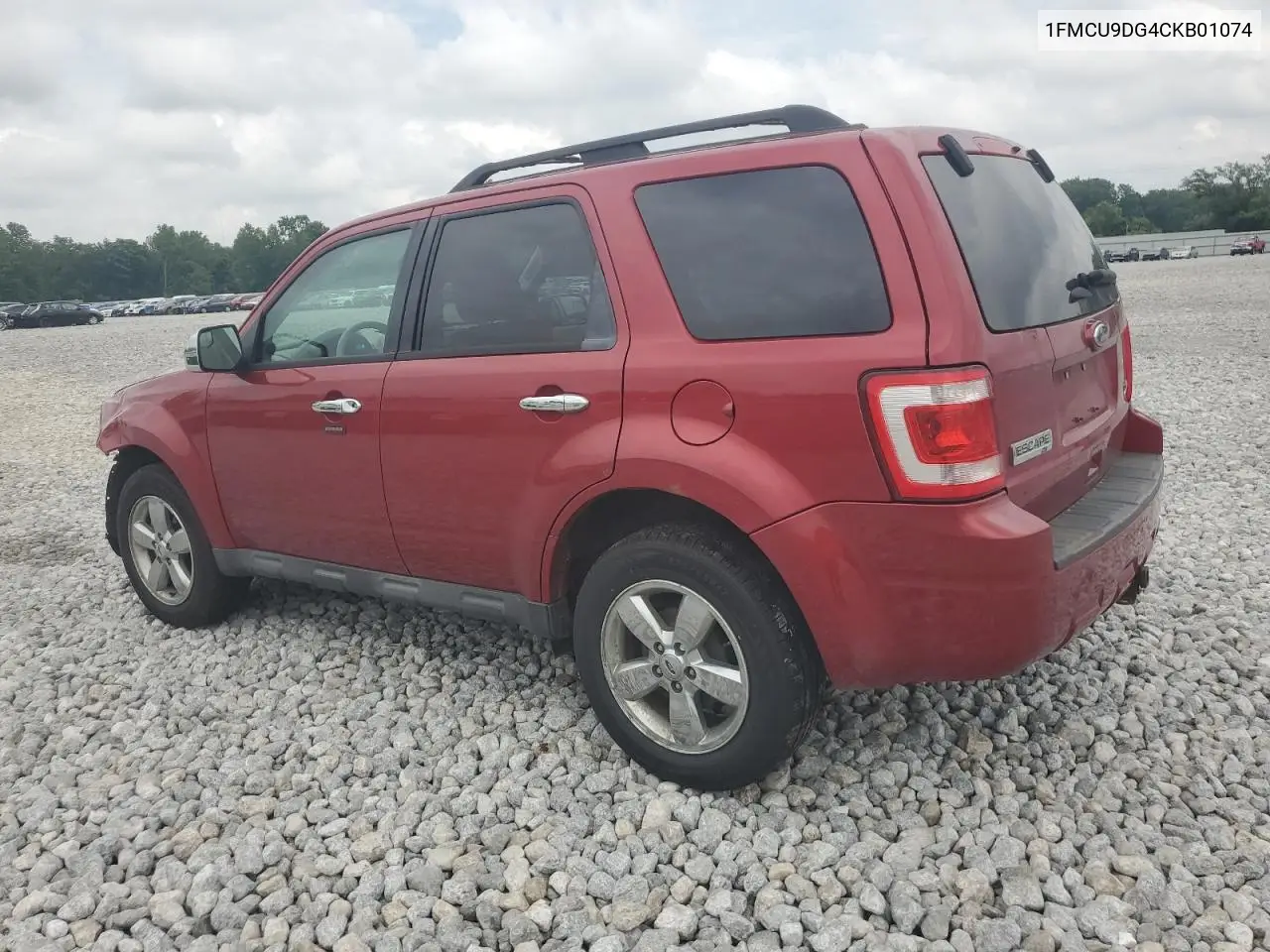 2012 Ford Escape Xlt VIN: 1FMCU9DG4CKB01074 Lot: 62483805