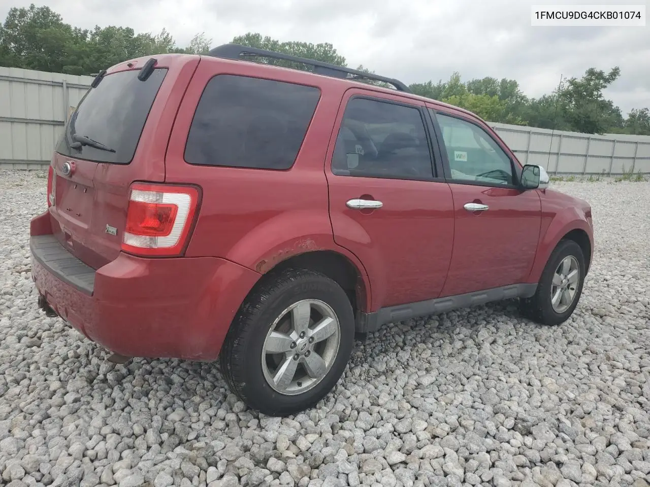 2012 Ford Escape Xlt VIN: 1FMCU9DG4CKB01074 Lot: 62483805