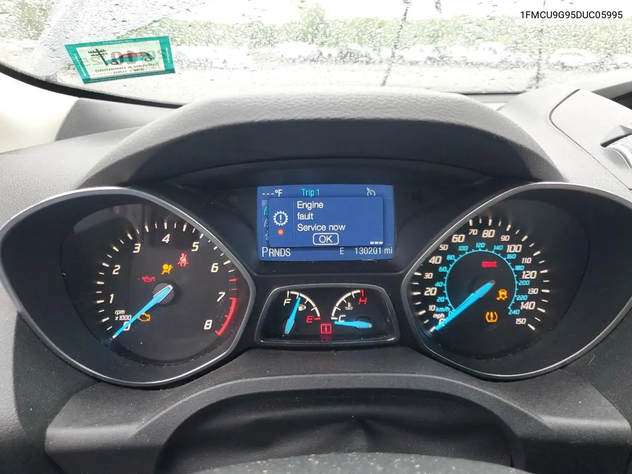 2013 Ford Escape Se VIN: 1FMCU9G95DUC05995 Lot: 56650245