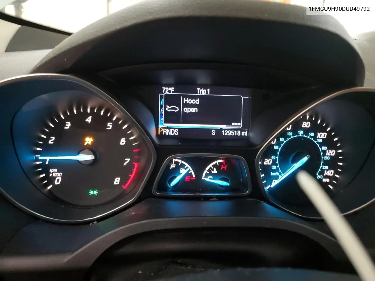2013 Ford Escape Sel VIN: 1FMCU9H90DUD49792 Lot: 62735445