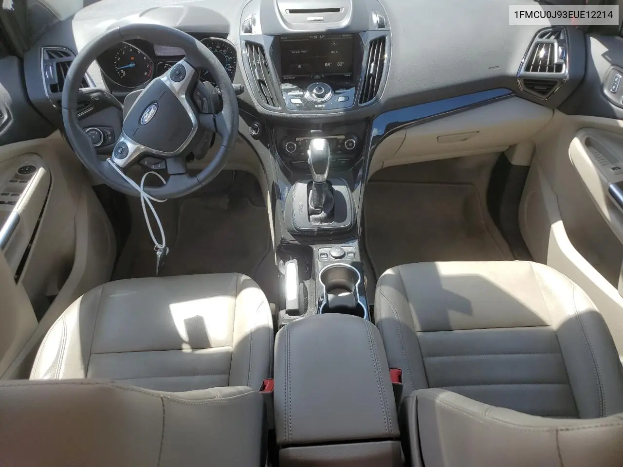 2014 Ford Escape Titanium VIN: 1FMCU0J93EUE12214 Lot: 57108295