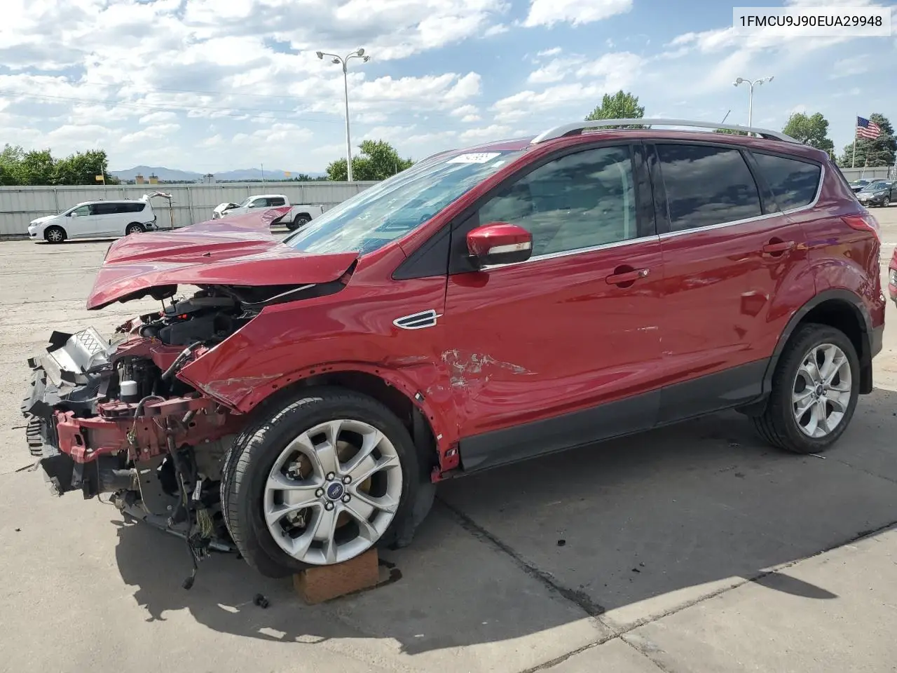 2014 Ford Escape Titanium VIN: 1FMCU9J90EUA29948 Lot: 61843965