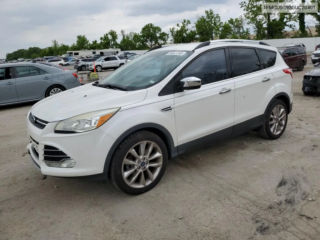 2016 Ford Escape Se VIN: 1FMCU0G93GUC20401 Lot: 56641245