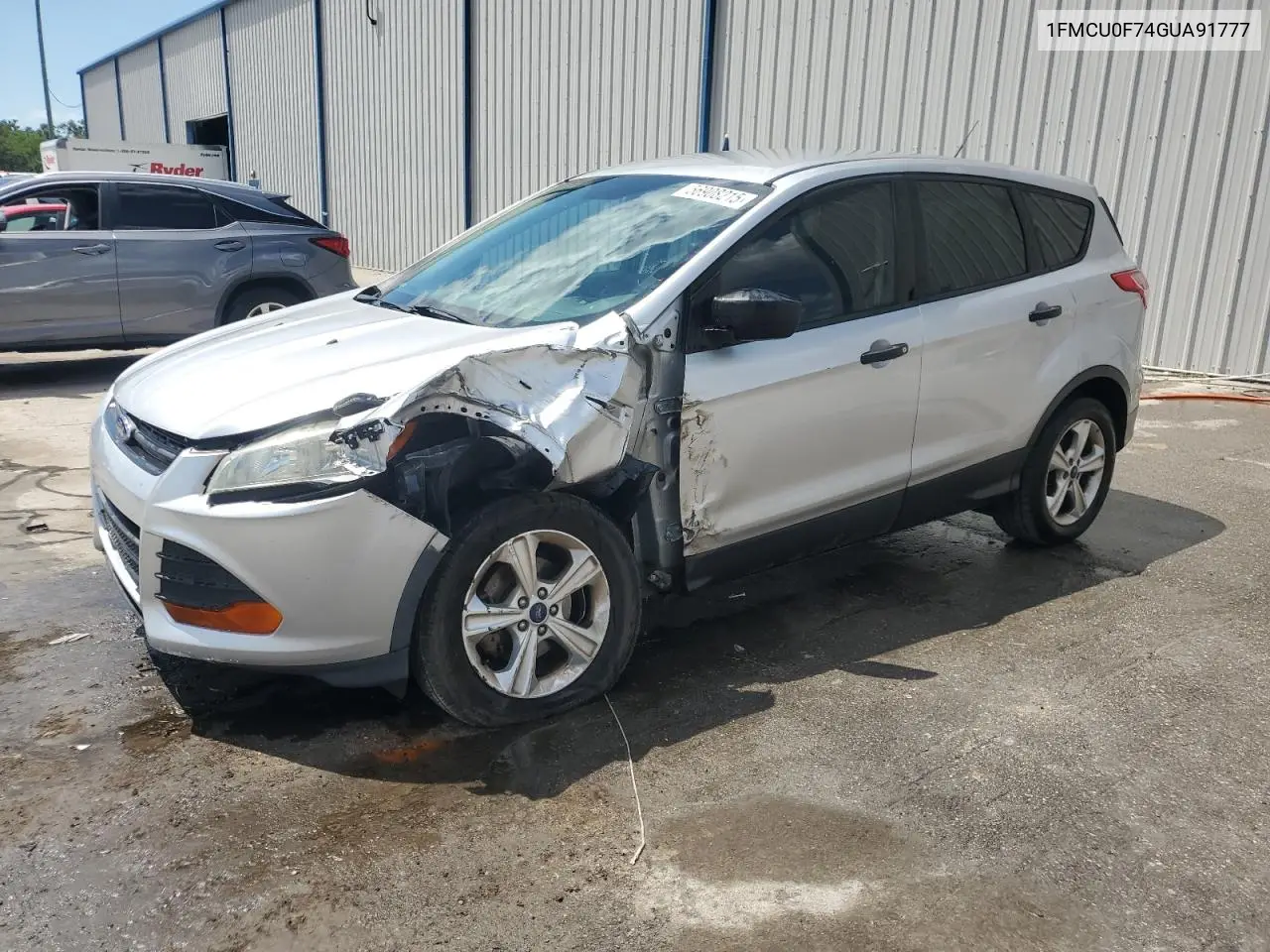 2016 Ford Escape S VIN: 1FMCU0F74GUA91777 Lot: 56908215