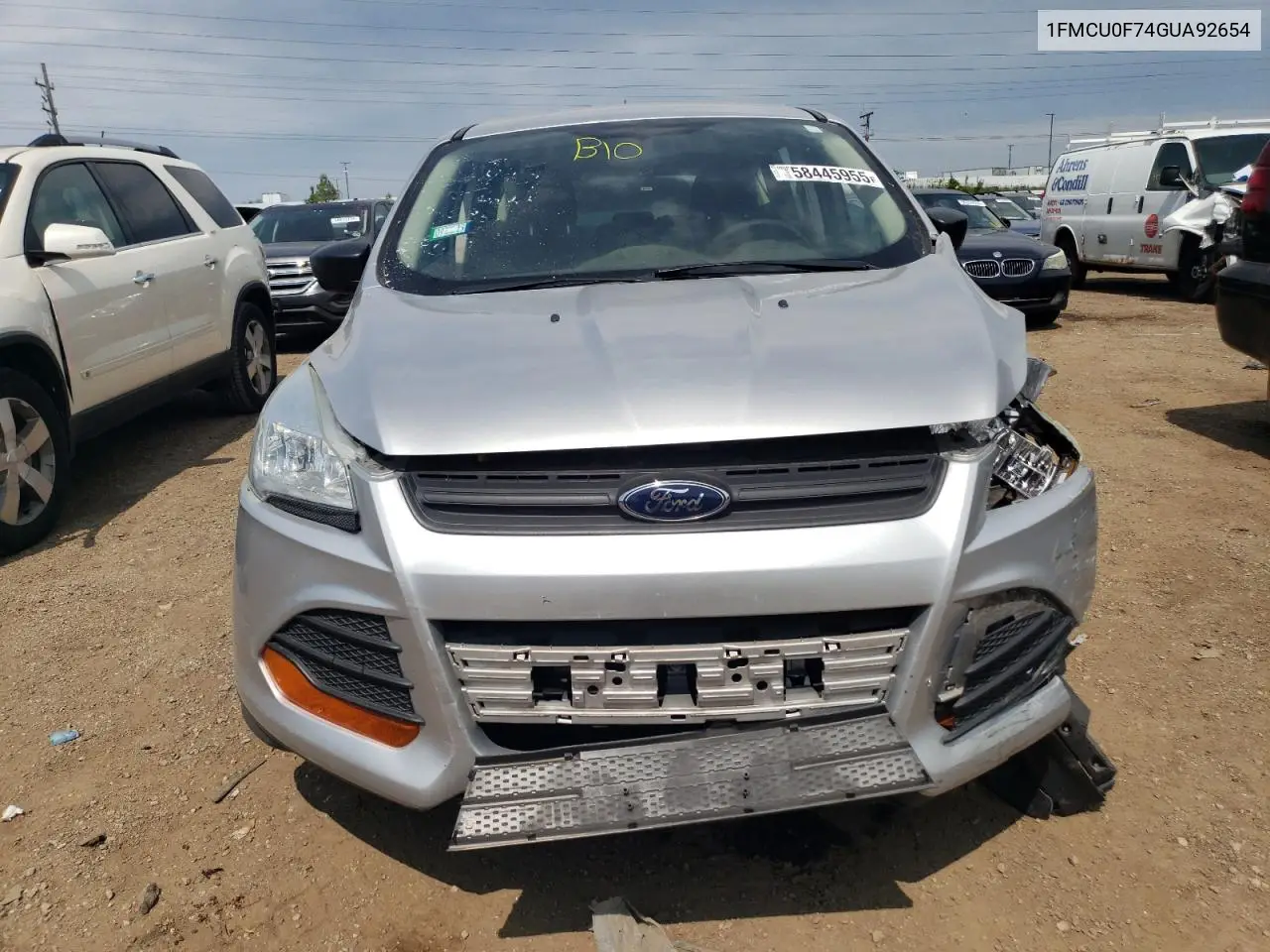 2016 Ford Escape S VIN: 1FMCU0F74GUA92654 Lot: 58445955