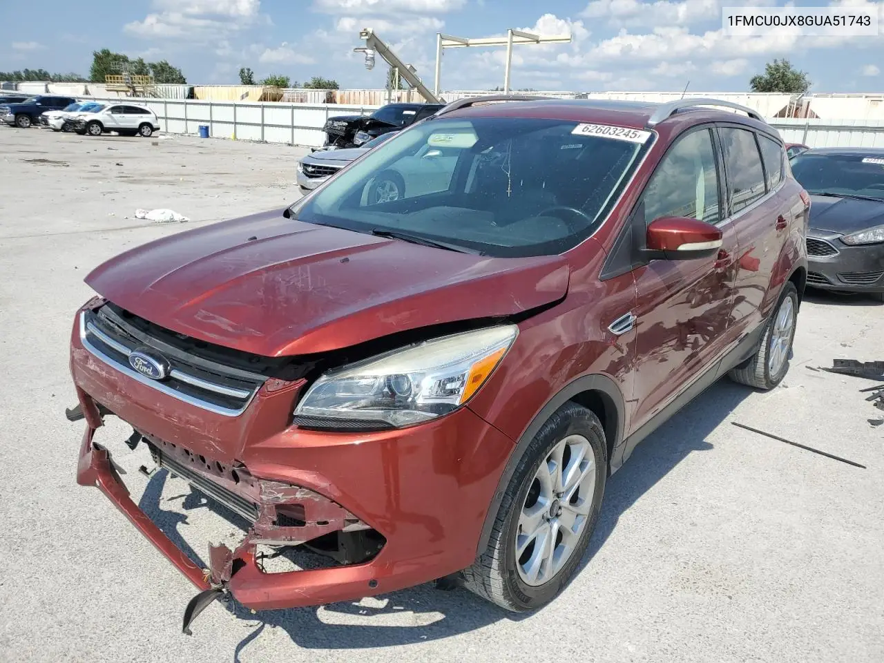 2016 Ford Escape Titanium VIN: 1FMCU0JX8GUA51743 Lot: 62603245