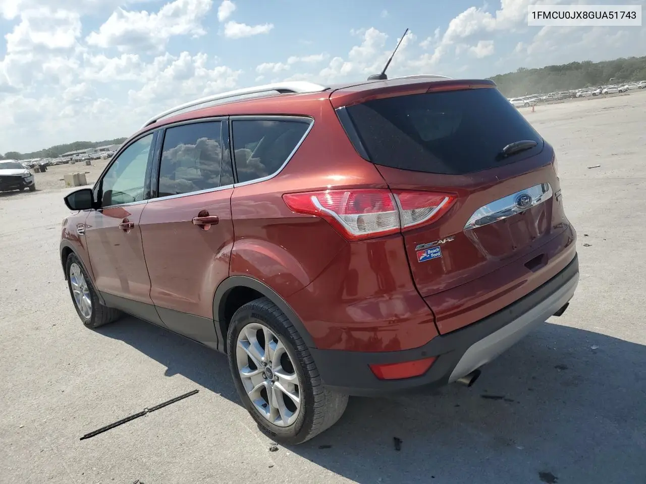 2016 Ford Escape Titanium VIN: 1FMCU0JX8GUA51743 Lot: 62603245