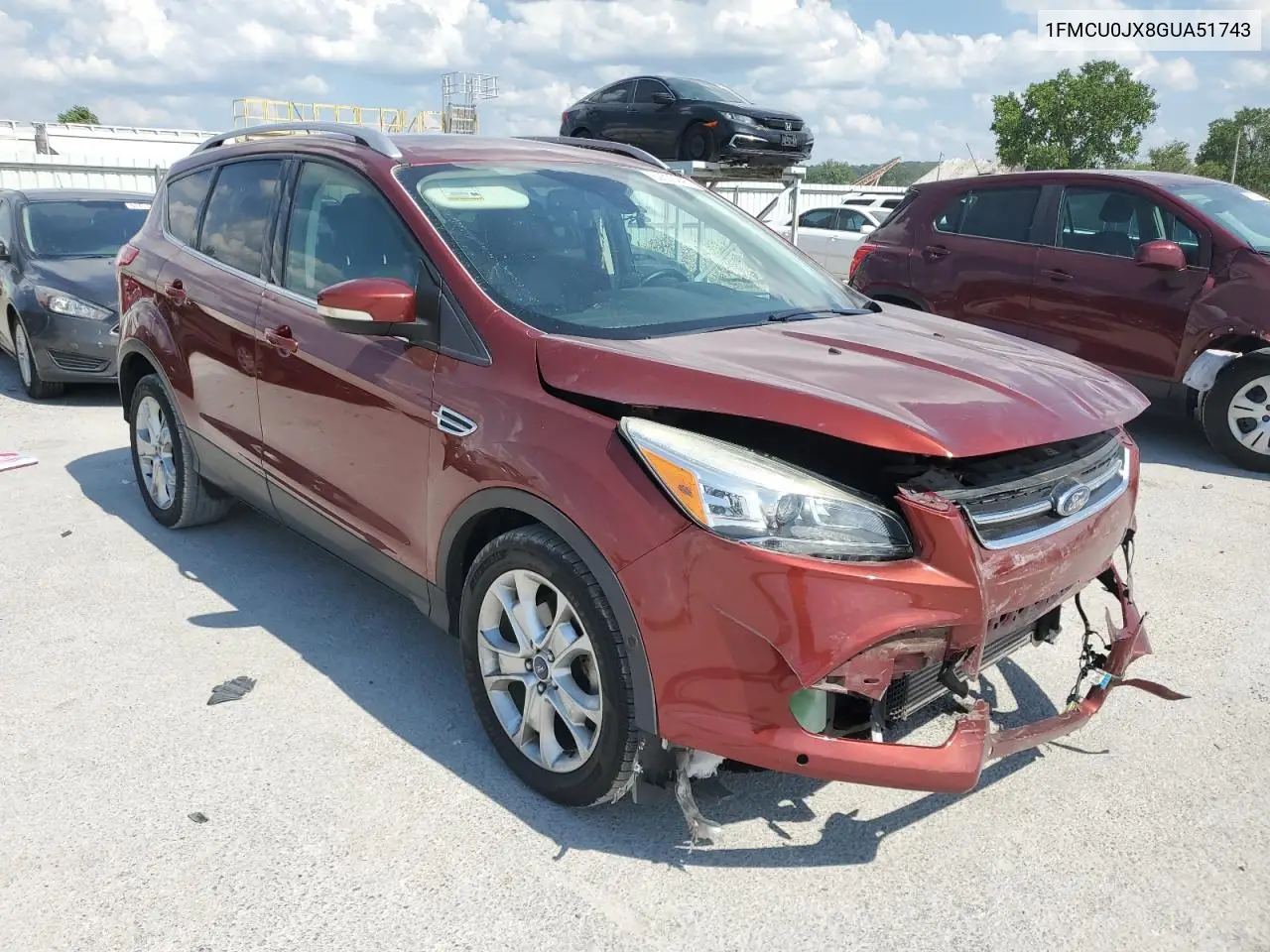 2016 Ford Escape Titanium VIN: 1FMCU0JX8GUA51743 Lot: 62603245