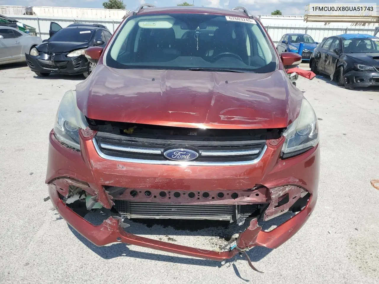 2016 Ford Escape Titanium VIN: 1FMCU0JX8GUA51743 Lot: 62603245