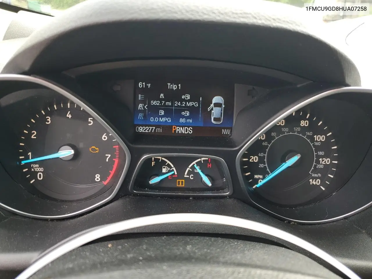 2017 Ford Escape Se VIN: 1FMCU9GD8HUA07258 Lot: 57141915