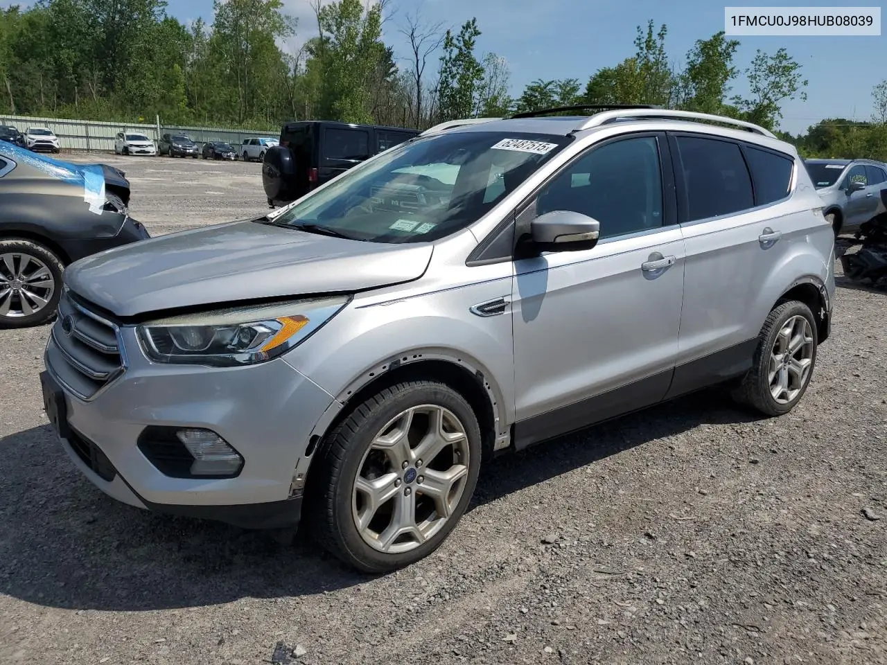2017 Ford Escape Titanium VIN: 1FMCU0J98HUB08039 Lot: 62487515
