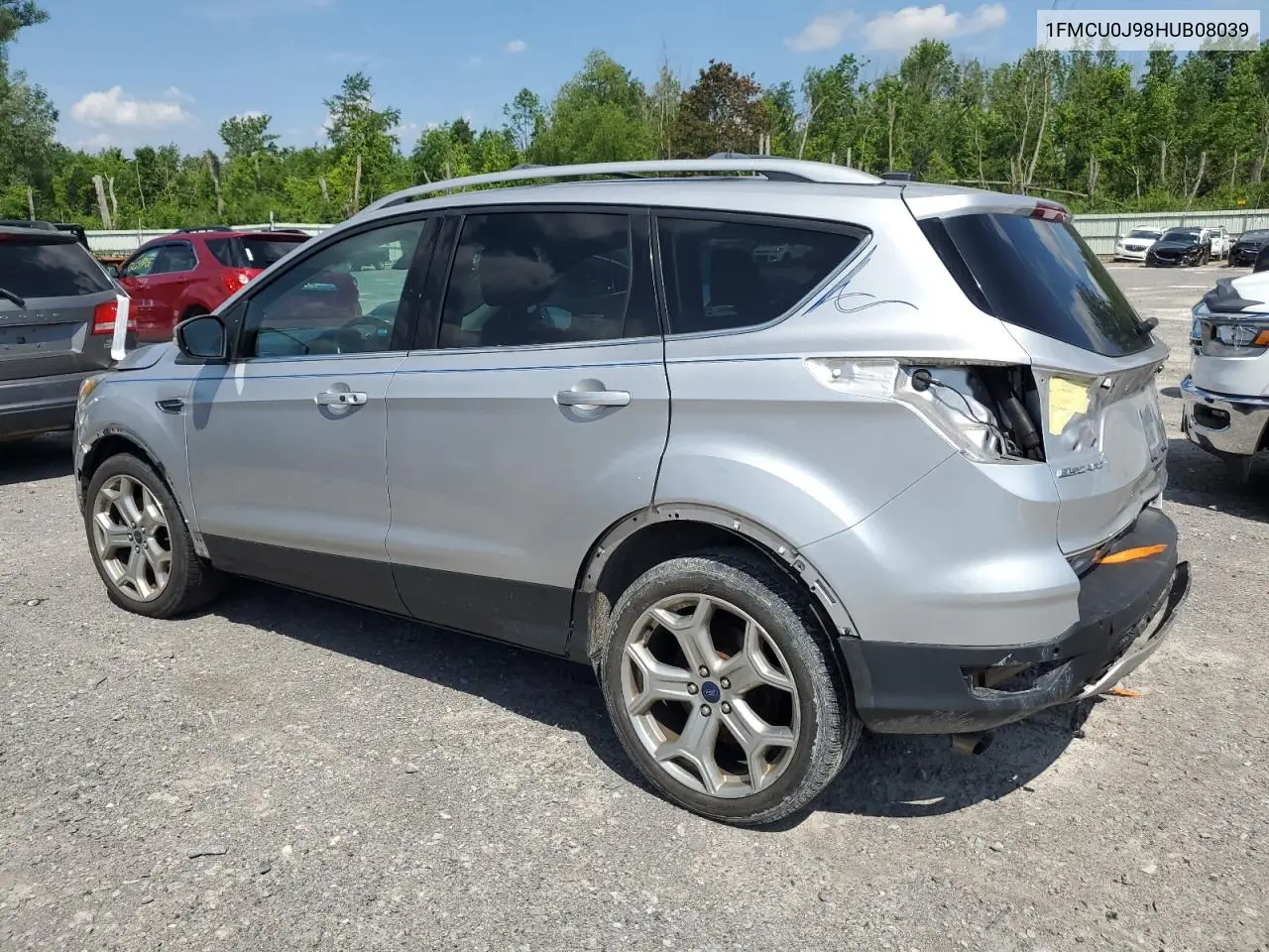 2017 Ford Escape Titanium VIN: 1FMCU0J98HUB08039 Lot: 62487515