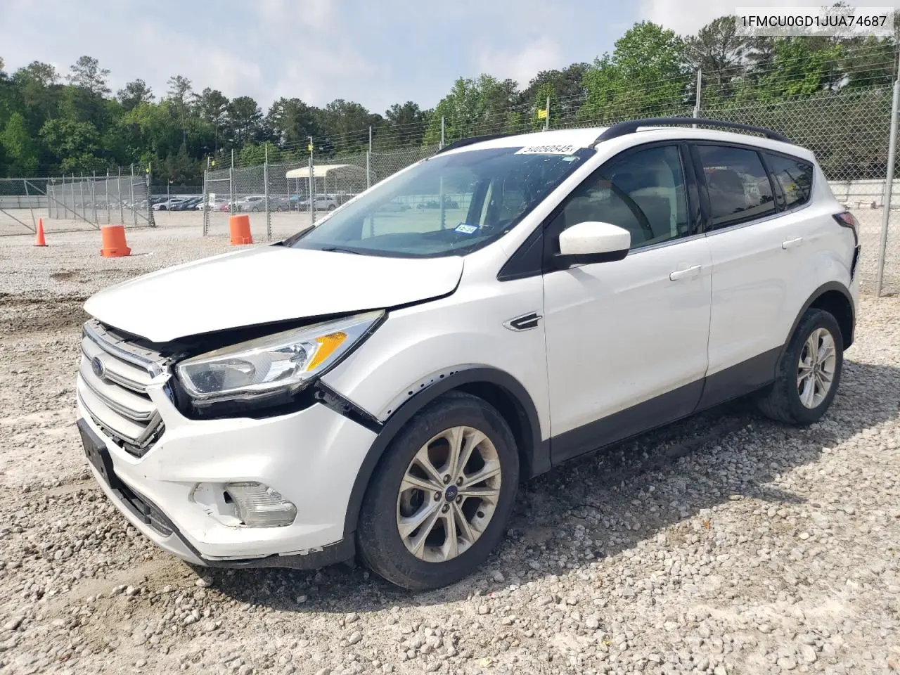 2018 Ford Escape Se VIN: 1FMCU0GD1JUA74687 Lot: 54050545