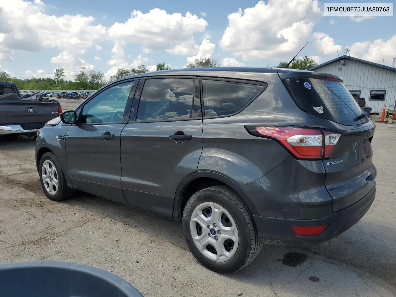 2018 Ford Escape S VIN: 1FMCU0F75JUA80763 Lot: 56876635