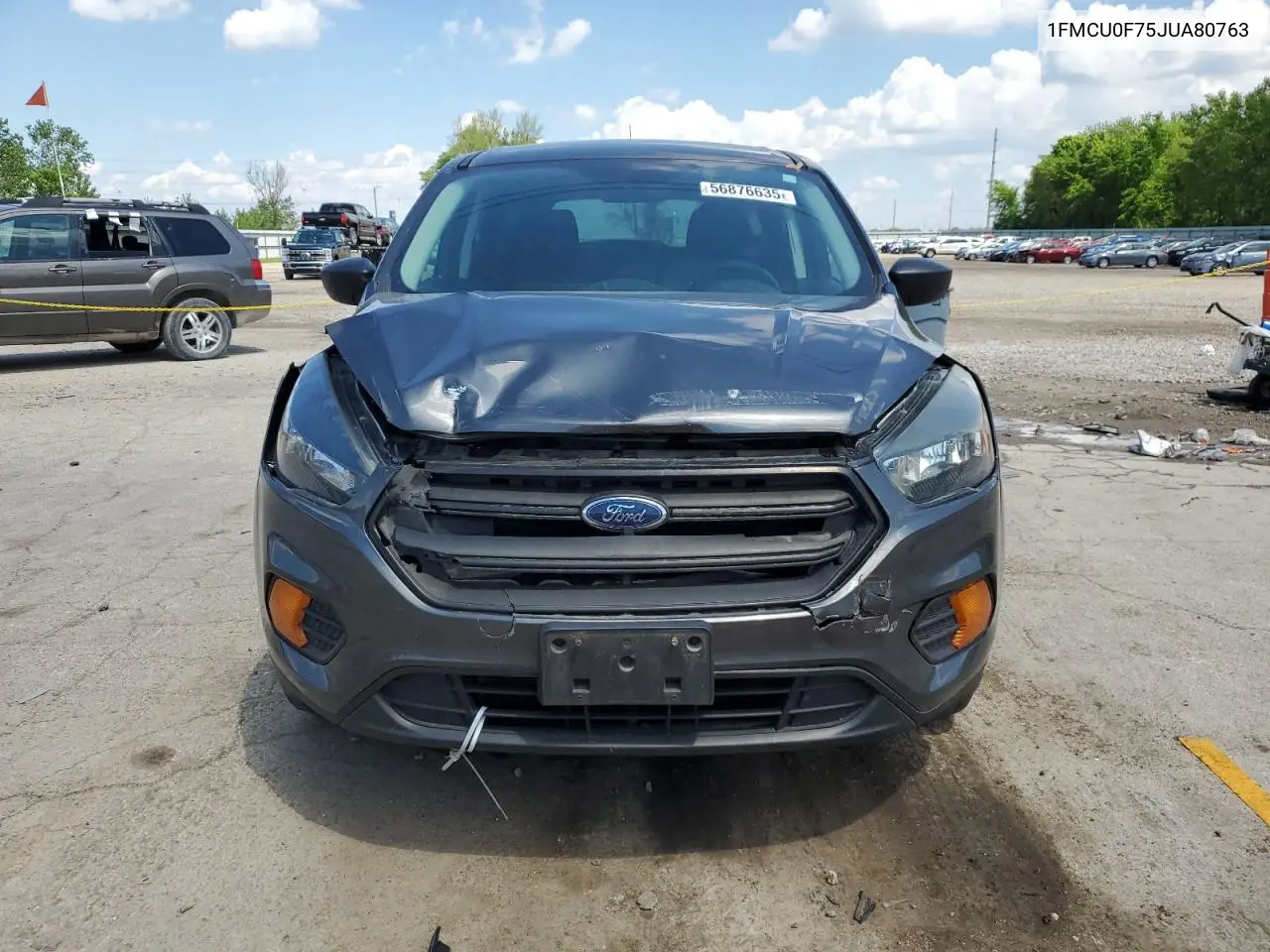2018 Ford Escape S VIN: 1FMCU0F75JUA80763 Lot: 56876635