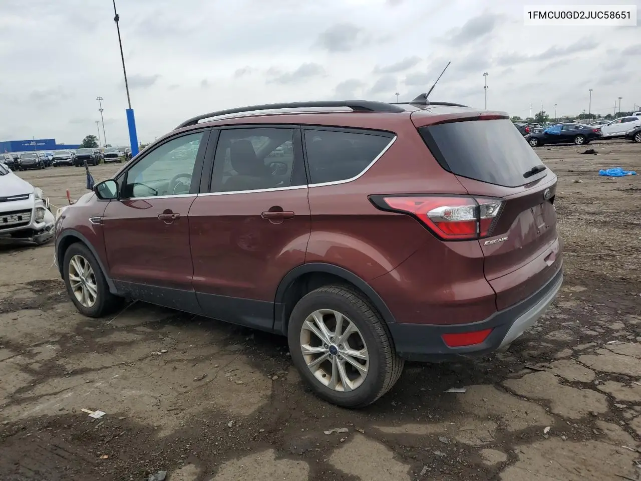 2018 Ford Escape Se VIN: 1FMCU0GD2JUC58651 Lot: 62686205