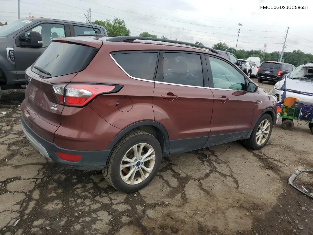 2018 Ford Escape Se VIN: 1FMCU0GD2JUC58651 Lot: 62686205