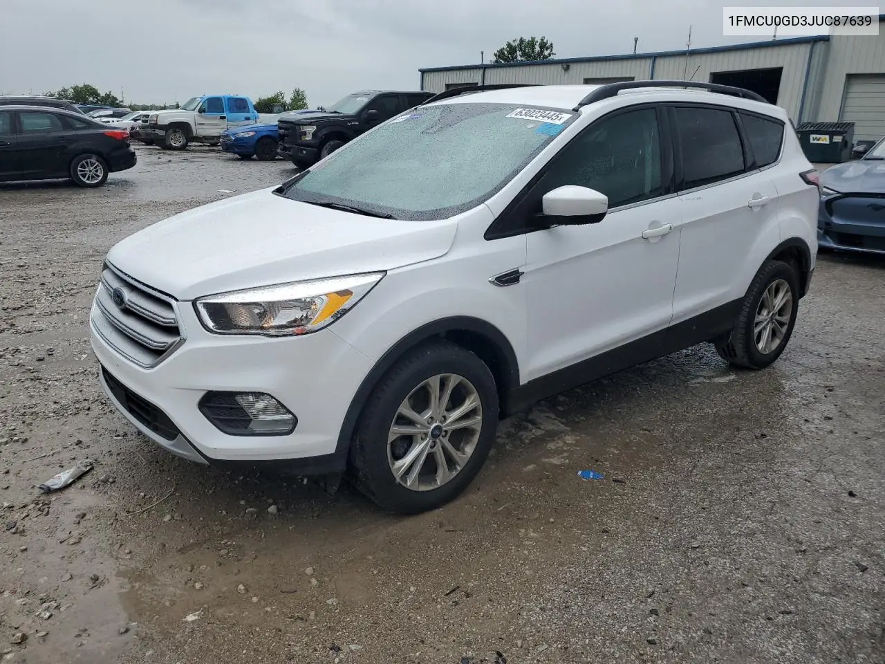 2018 Ford Escape Se VIN: 1FMCU0GD3JUC87639 Lot: 63023445