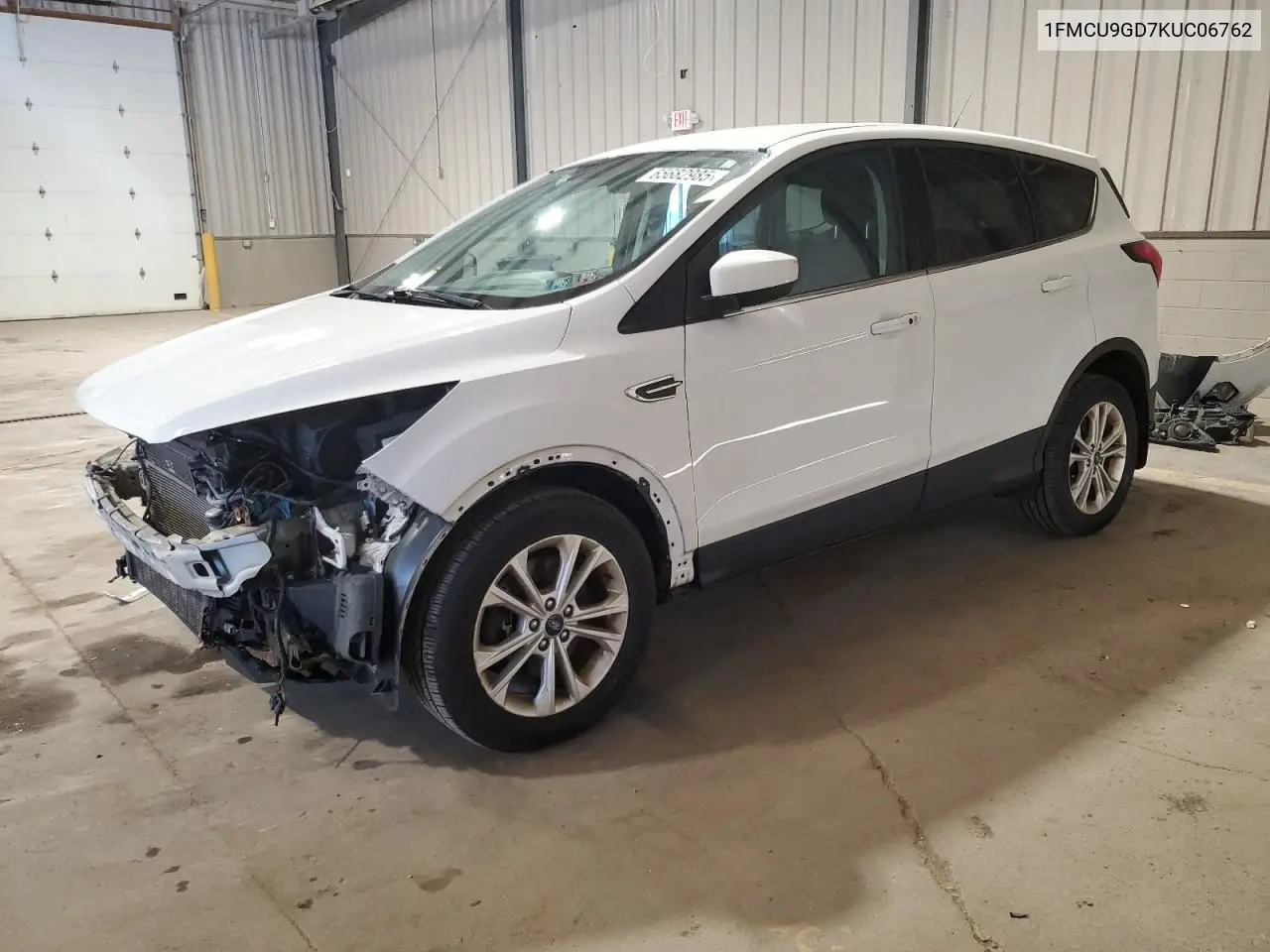 2019 Ford Escape Se VIN: 1FMCU9GD7KUC06762 Lot: 65682985