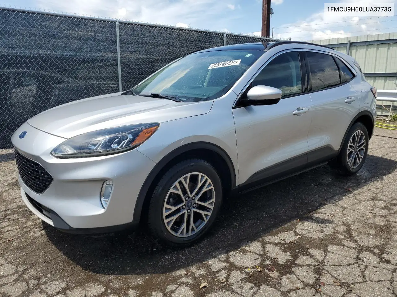 2020 Ford Escape Sel VIN: 1FMCU9H60LUA37735 Lot: 54327045