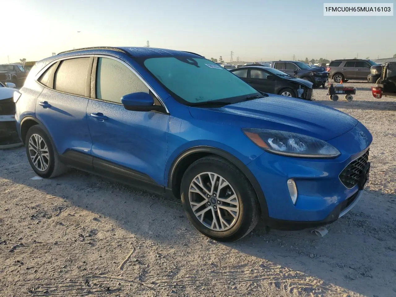 2021 Ford Escape Sel VIN: 1FMCU0H65MUA16103 Lot: 52232055