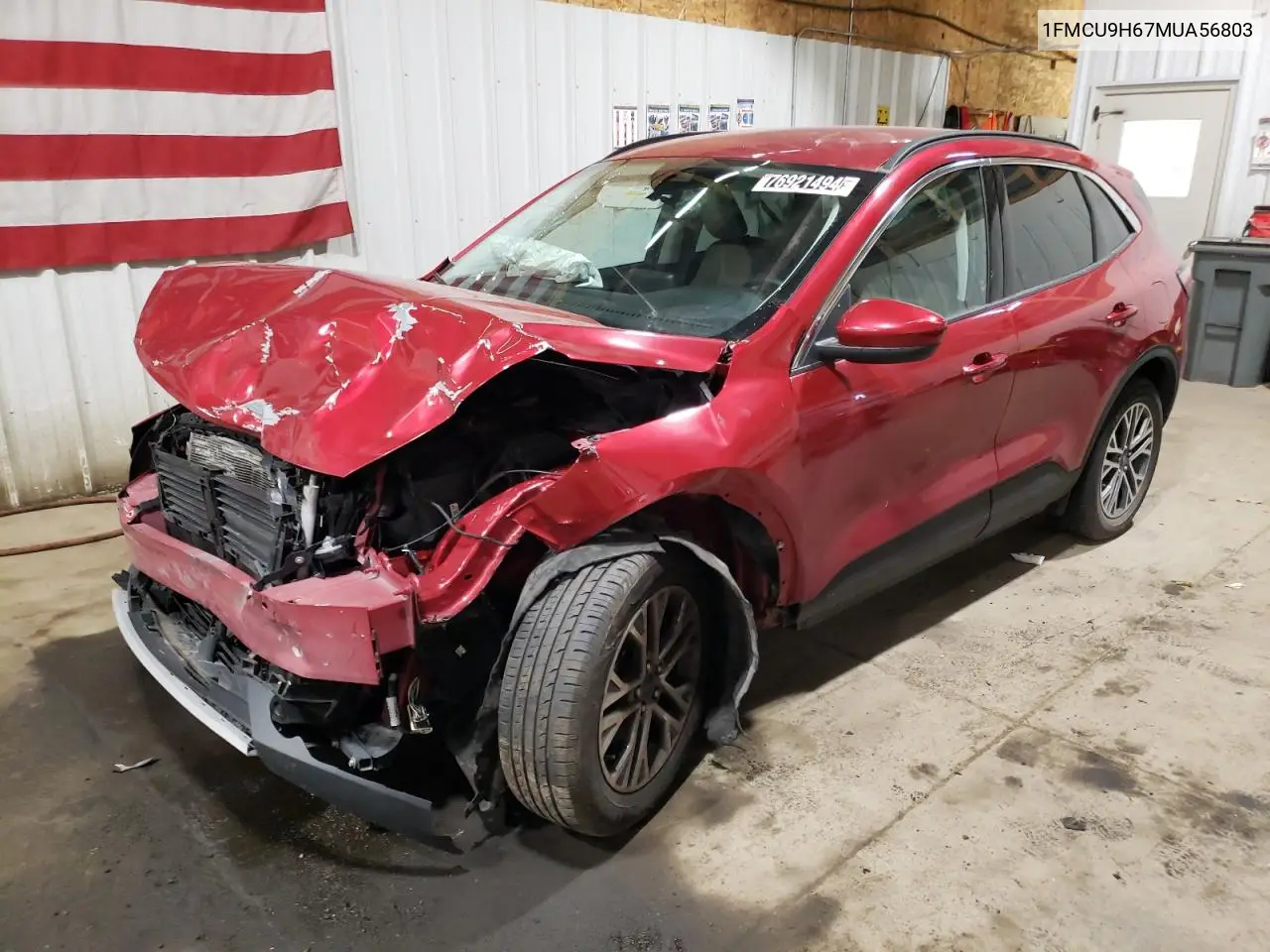 2021 Ford Escape Sel VIN: 1FMCU9H67MUA56803 Lot: 55303725