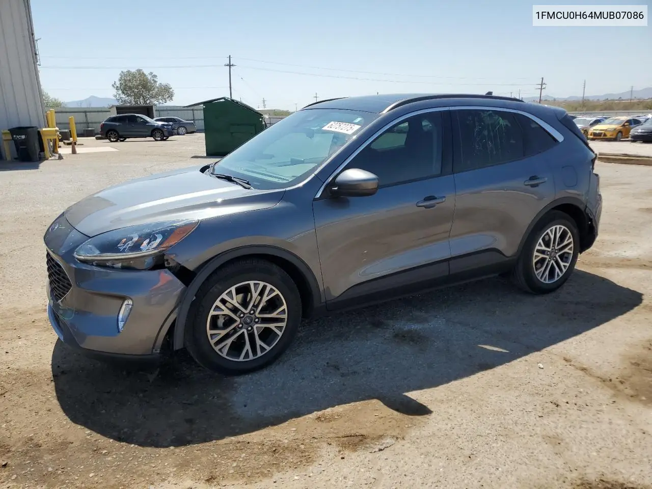 2021 Ford Escape Sel VIN: 1FMCU0H64MUB07086 Lot: 62757275