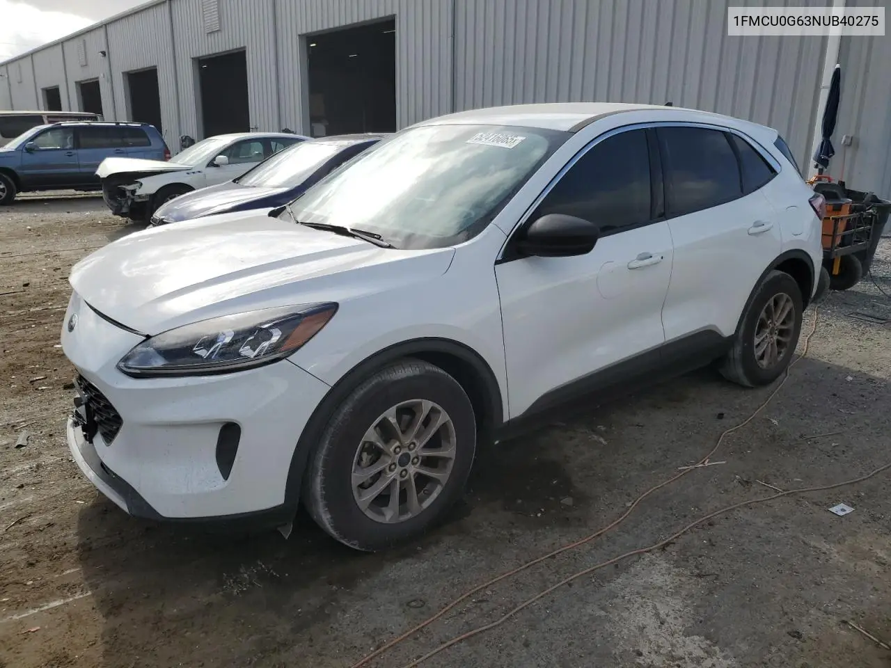 2022 Ford Escape Se VIN: 1FMCU0G63NUB40275 Lot: 52416065