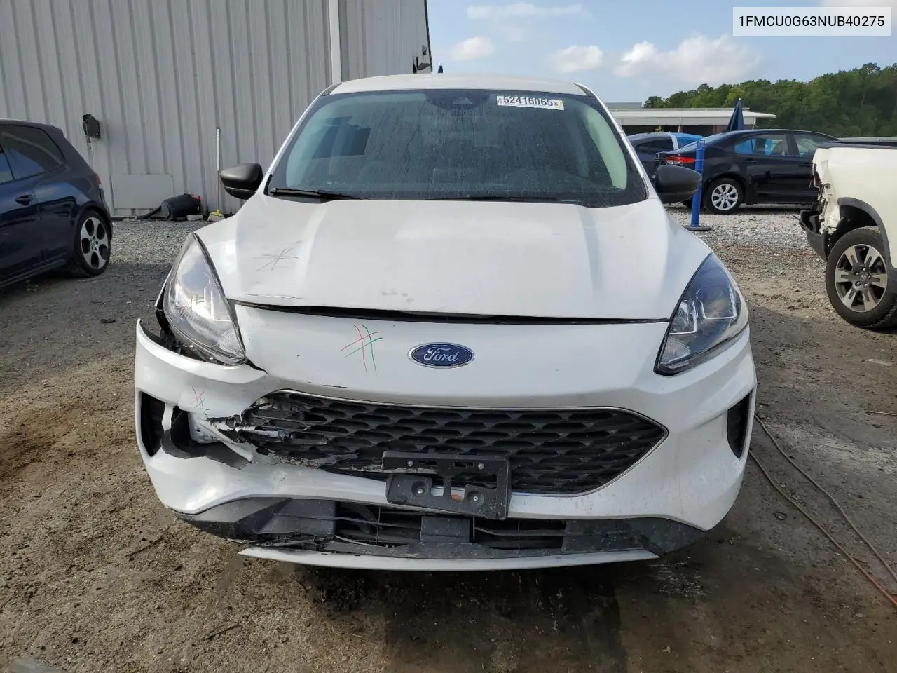 2022 Ford Escape Se VIN: 1FMCU0G63NUB40275 Lot: 52416065