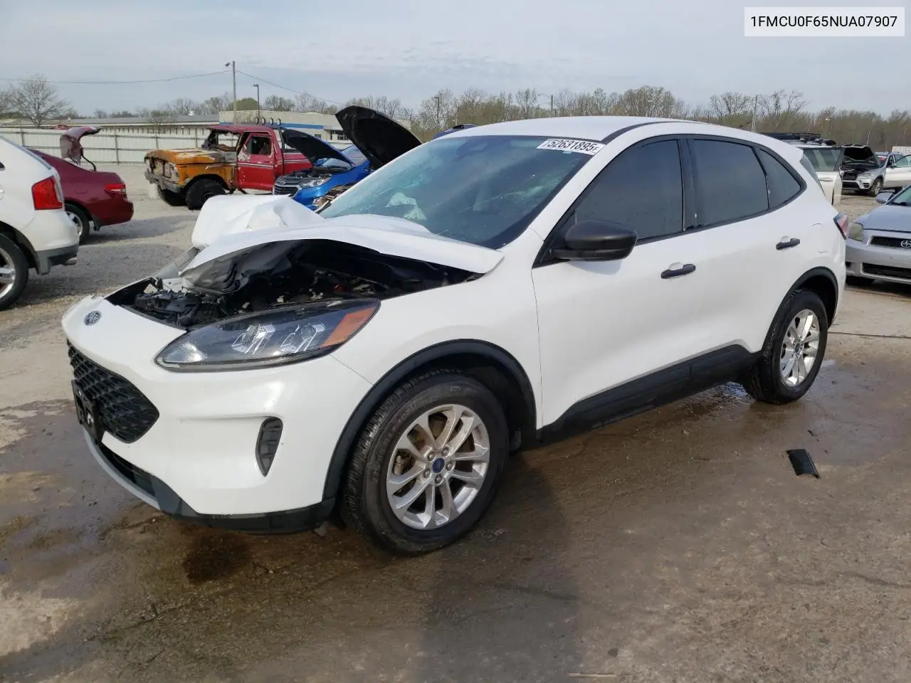 2022 Ford Escape S VIN: 1FMCU0F65NUA07907 Lot: 52631895