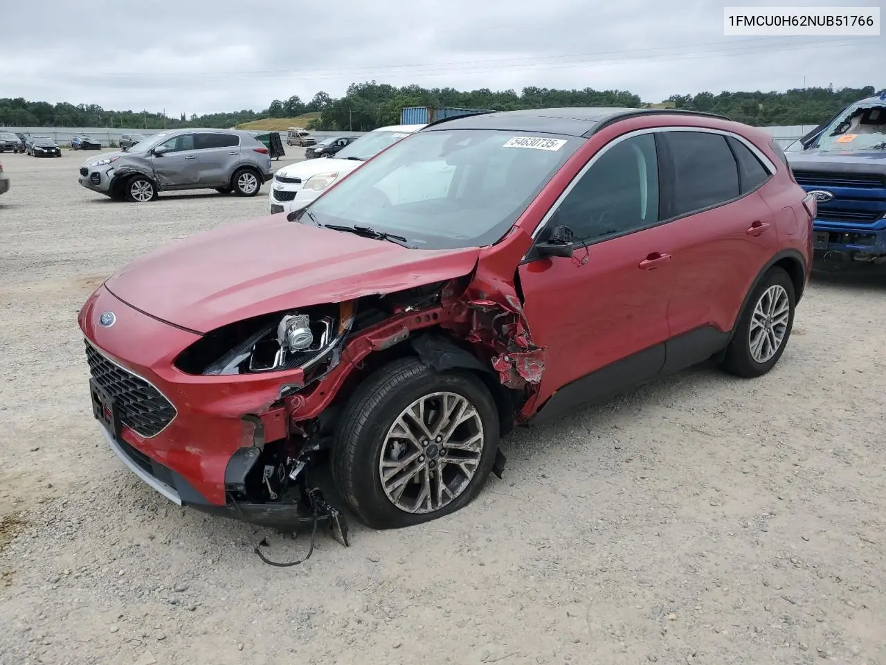 2022 Ford Escape Sel VIN: 1FMCU0H62NUB51766 Lot: 54630735