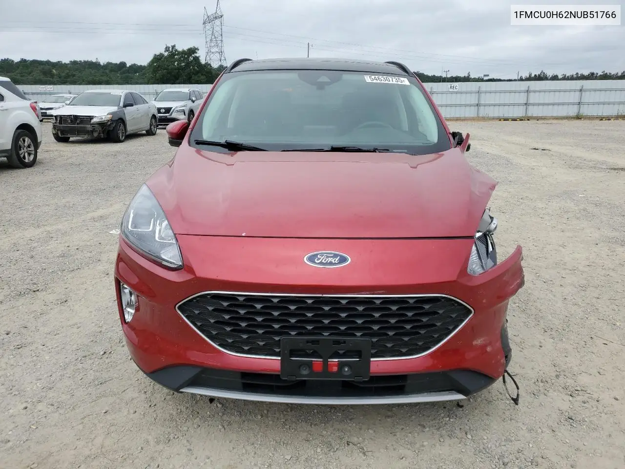 2022 Ford Escape Sel VIN: 1FMCU0H62NUB51766 Lot: 54630735