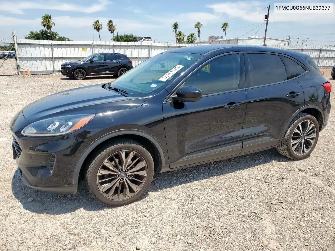 2022 Ford Escape Se VIN: 1FMCU0G66NUB39377 Lot: 55761245