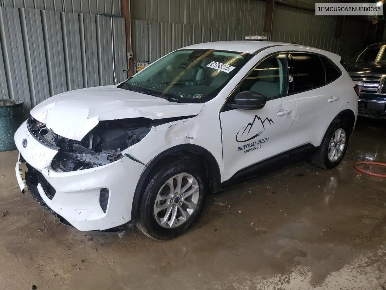 2022 Ford Escape Se VIN: 1FMCU9G68NUB80355 Lot: 61758255