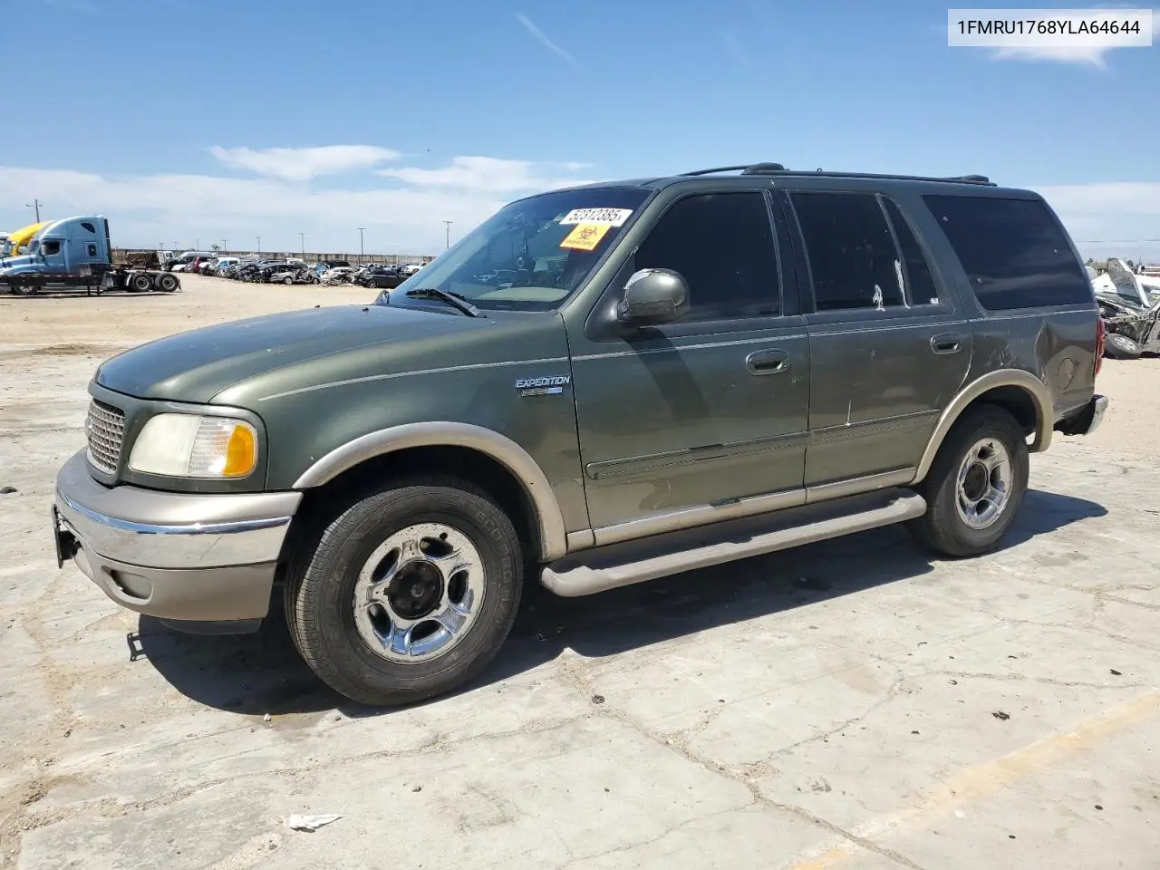 2000 Ford Expedition Eddie Bauer VIN: 1FMRU1768YLA64644 Lot: 52312385